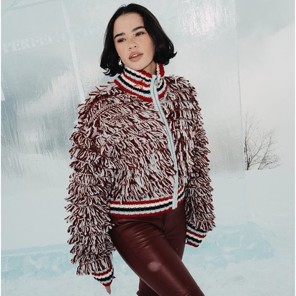 Perfect Moment x H&M BOUCLÉ-Knit Wool Cardigan Large